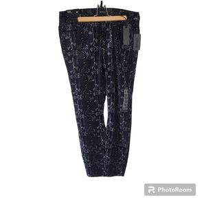 Buffalo David Binton snake print velour black and gray pants.